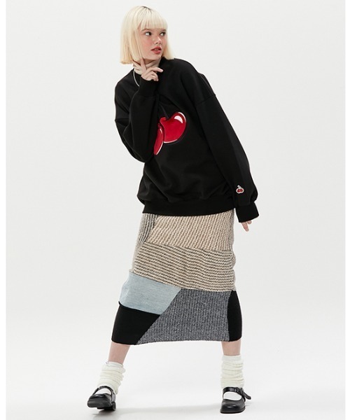 KIRSH(キルシー)の「A'GEM/9 × .kom『KIRSH/キルシー』BIG CHERRY SWEATSHIRT/ビッグチェリースウェットシャツ(スウェット・レディース・ブラック/グレー/ブルー・FREE)」の18枚目の写真