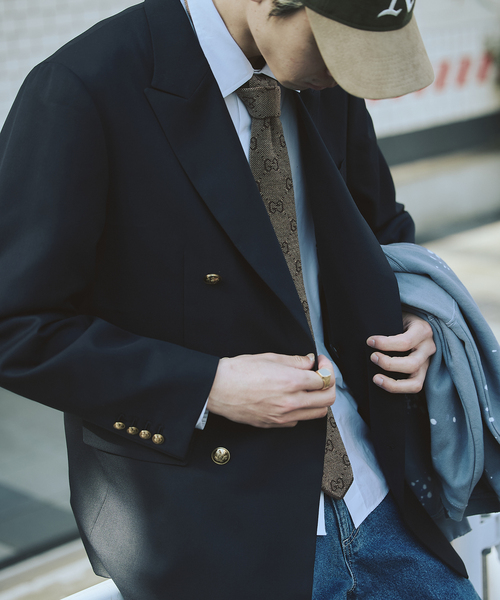 JOURNAL STANDARD(ジャーナルスタンダード)の「T/W ダブルブレスト ブレザー(テーラードジャケット・メンズ・ネイビー・LARGE/MEDIUM/SMALL)」の11枚目の写真