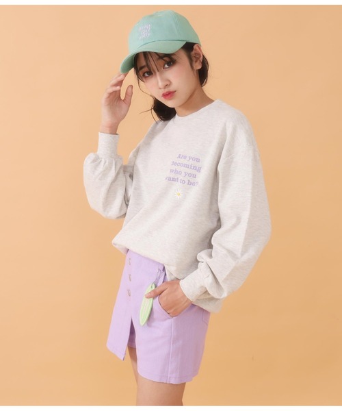 ANAP GiRL(アナップガール)の「ロゴメッセージキャップ(キャップ・キッズ・アイボリー/ベビーピンク/ミント/ブラック・FREE)」の10枚目の写真