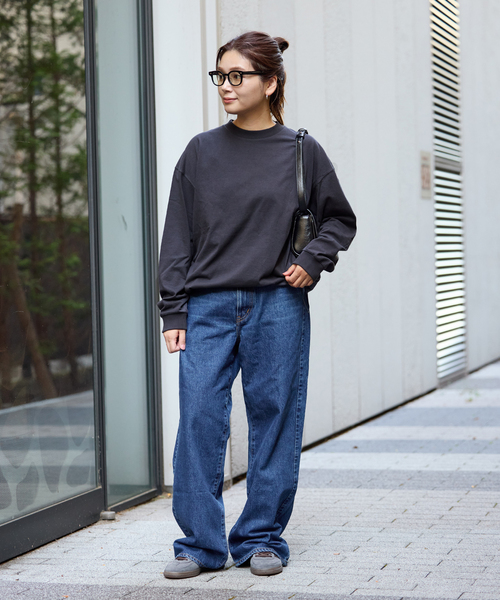 JOURNAL STANDARD(ジャーナルスタンダード)の「《追加2》シャーリングロングスリーブTシャツ(Tシャツ/カットソー・レディース・コバルトブルー/ホワイト/ブラック系その他/ブラウン系その他・FREE)」の6枚目の写真