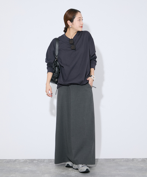JOURNAL STANDARD(ジャーナルスタンダード)の「《追加2》シャーリングロングスリーブTシャツ(Tシャツ/カットソー・レディース・コバルトブルー/ホワイト/ブラック系その他/ブラウン系その他・FREE)」の14枚目の写真