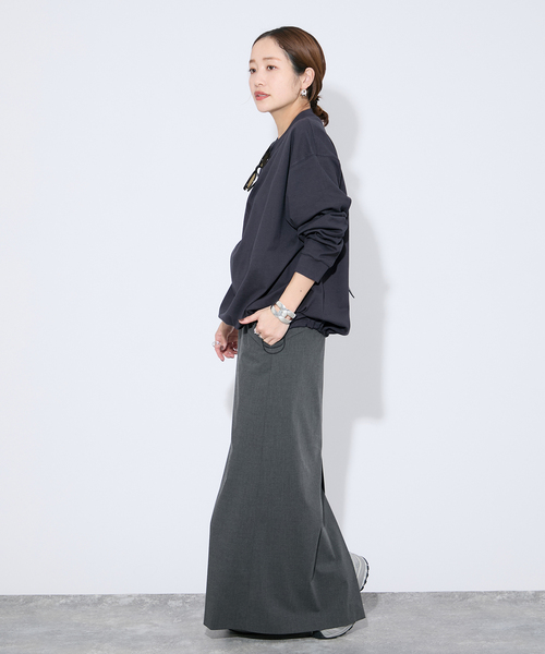 JOURNAL STANDARD(ジャーナルスタンダード)の「《追加2》シャーリングロングスリーブTシャツ(Tシャツ/カットソー・レディース・コバルトブルー/ホワイト/ブラック系その他/ブラウン系その他・FREE)」の15枚目の写真