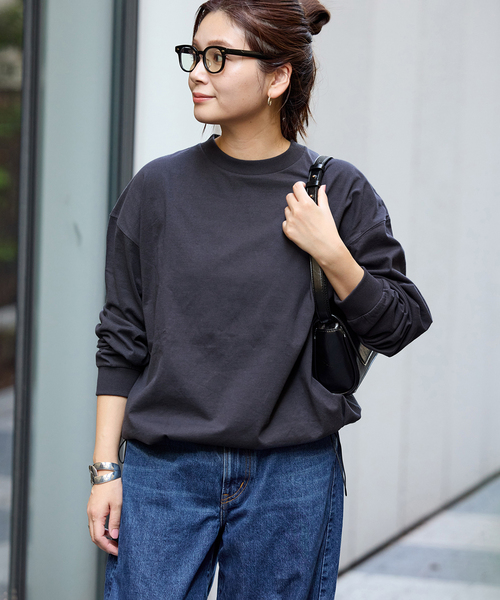 JOURNAL STANDARD(ジャーナルスタンダード)の「《追加2》シャーリングロングスリーブTシャツ(Tシャツ/カットソー・レディース・コバルトブルー/ホワイト/ブラック系その他/ブラウン系その他・FREE)」の19枚目の写真