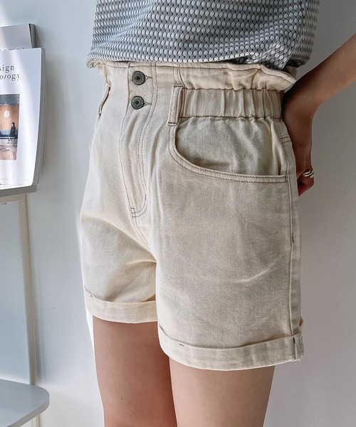 AS KNOW AS plus(アズノゥアズプラス)の「〇ロールアップハイウエストショートパンツ(その他パンツ・レディース・ブラック系その他/ピンク系/ブラック系1/ホワイト系その他/ブラック系/サックスブルー系2/アイボリー系2/ブラック系2/ブルー系2/ベージュ系その他/アイボリー系/サックスブルー系3/ブラック系3/ブルー系3/その他・FREE)」の20枚目の写真