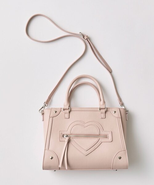 OLIVE des OLIVE(オリーブデオリーブ)の「ハートスタッズバッグ(トートバッグ・レディース・ピンク/ブラック/アイボリー/ベージュ・FREE)」の16枚目の写真
