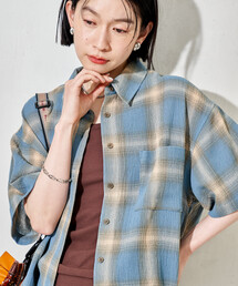 FREAK'S STORE | カラミコットン チェック 半袖シャツ/オンブレチェックシャツ<セットアップ対応>(シャツ/ブラウス)