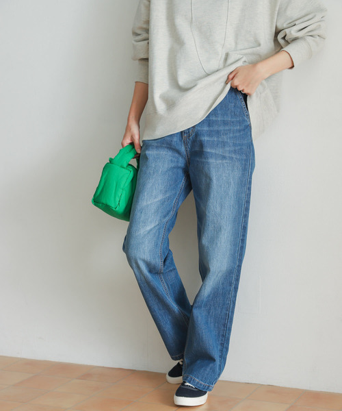 URBAN RESEARCH DOORS(アーバンリサーチドアーズ)の「デニムワイドパンツ(デニムパンツ・レディース・ワンウォッシュ/インディゴブルー・LARGE/MEDIUM/SMALL)」の10枚目の写真