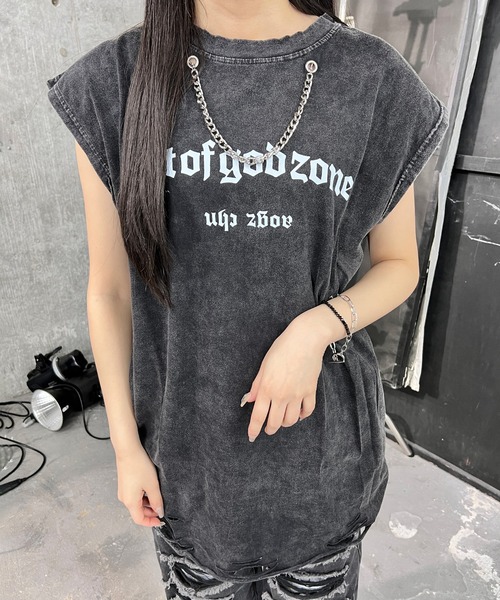 Figments(フィグメンツ)の「ピグメントチェーンビッグタンク(タンクトップ・レディース・その他1/その他2/その他3/その他4/その他5・FREE)」の2枚目の写真