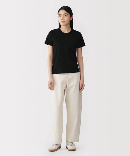 無印良品(ムジルシリョウヒン)の「婦人 涼感汗じみしにくいクルーネック半袖Tシャツ(Tシャツ/カットソー・レディース・ホワイト/ライトグレー/ブラウン/ブラック/ライトブルー/チャコールグレー・S/M/L/XL)」の12枚目の写真