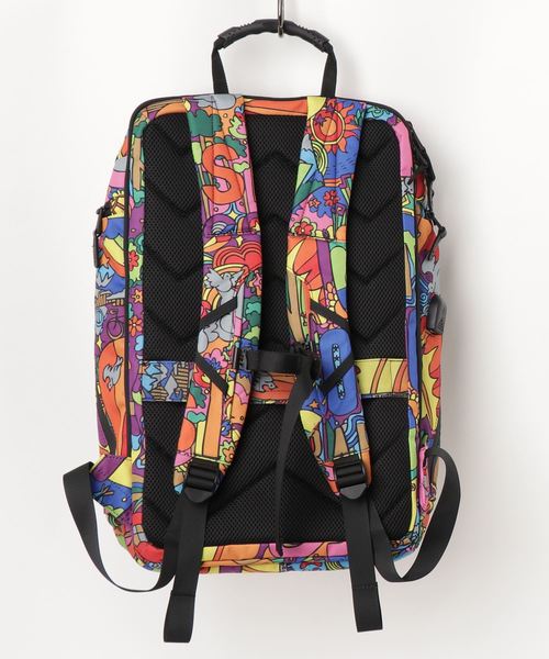 go slow caravan(ゴースローキャラバン)の「総柄システムリュック(バックパック/リュック・メンズ・ブラック系その他/カラフル・FREE)」の3枚目の写真
