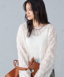 SHIPS | 〈手洗い可能〉フェザー チュール ワイド スリーブ ブラウス ◇(シャツ/ブラウス)