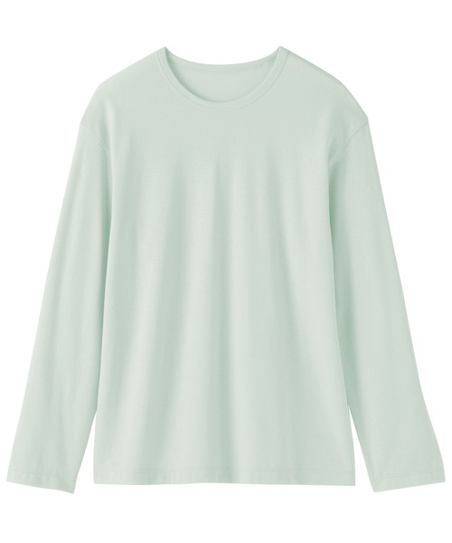 無印良品(ムジルシリョウヒン)の「婦人 強撚天竺編みクルーネック長袖Tシャツ(Tシャツ/カットソー・レディース・ホワイト/ブラウン/ライトブルー/ブラック/ライトイエロー・S/M/L/XL)」の19枚目の写真