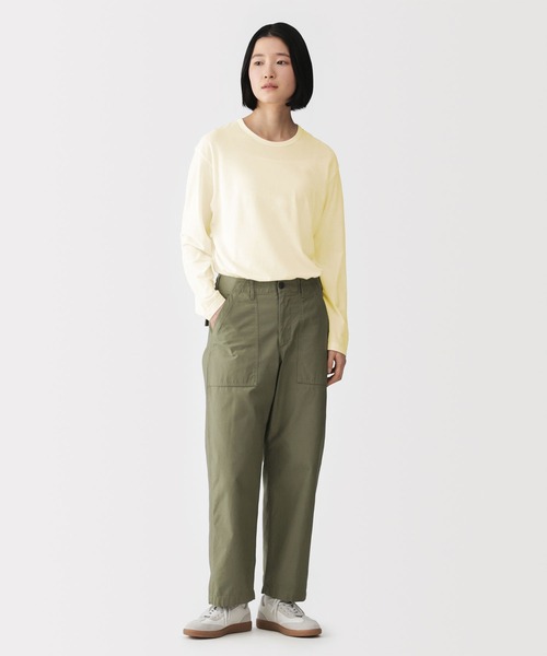 無印良品(ムジルシリョウヒン)の「婦人 強撚天竺編みクルーネック長袖Tシャツ(Tシャツ/カットソー・レディース・ホワイト/ブラウン/ライトブルー/ブラック/ライトイエロー・S/M/L/XL)」の15枚目の写真