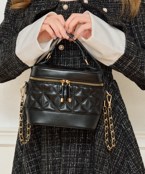 apres jour(アプレジュール)の「【apres jour×ARIAZ】バニティバッグ(ショルダーバッグ・レディース・ブラック/ベビーピンク/ホワイト/その他/ワインレッド/アイボリー・FREE)」の1枚目の写真