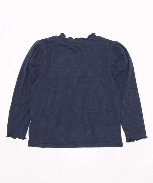 lulpini(ルルピー二)の「kids パフスリーブメローロングスリーブTシャツ(Tシャツ/カットソー・キッズ・ネイビー/オフホワイト/ライム/サーモンピンク・S/M/L)」の20枚目の写真