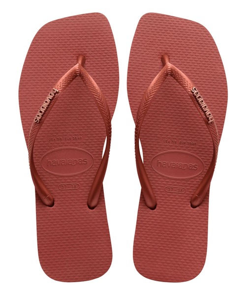 havaianas(ハワイアナス)の「【3月23日(月)8:59販売終了】havaianas (ハワイアナス) / Slim Square Logo Metallic サンダル ラバービーチサンダル(サンダル・レディース・ピンク系/ブラック/ゴールド系/カーキ/オリーブ/レッド系/ゴールド系1/ブラック系/パープル系その他・22/23/24.5/25.5)」の8枚目の写真