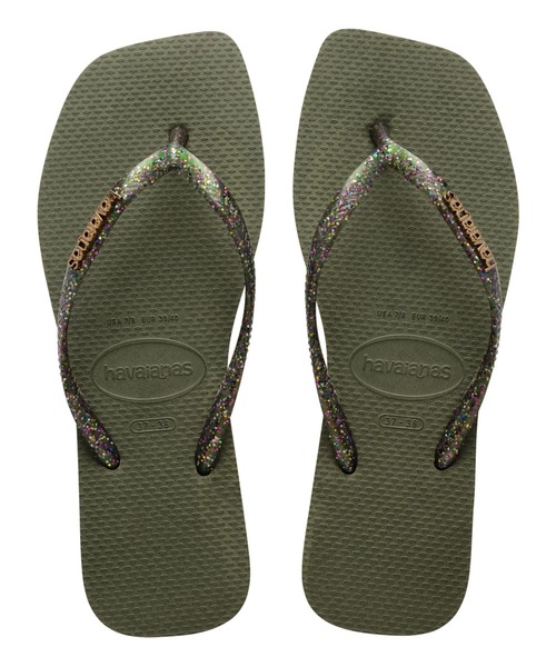 havaianas(ハワイアナス)の「【3月23日(月)8:59販売終了】havaianas (ハワイアナス) / Slim Square Logo Metallic サンダル ラバービーチサンダル(サンダル・レディース・ピンク系/ブラック/ゴールド系/カーキ/オリーブ/レッド系/ゴールド系1/ブラック系/パープル系その他・22/23/24.5/25.5)」の5枚目の写真