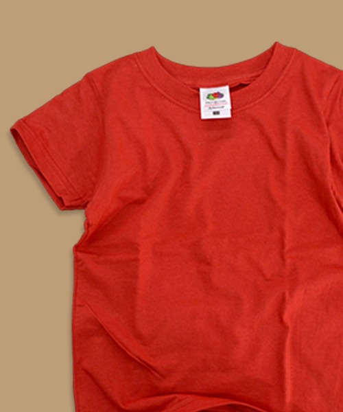 FRUIT OF THE LOOM(フルーツオブザルーム)の「FRUIT OF THE ROOM / フルーツオブザルーム 半袖Tシャツ(Tシャツ/カットソー・キッズ・杢グレー/グリーン/ピンク/レッド/ブルー系その他・130cm/140cm/150cm/110cm/100cm)」の5枚目の写真