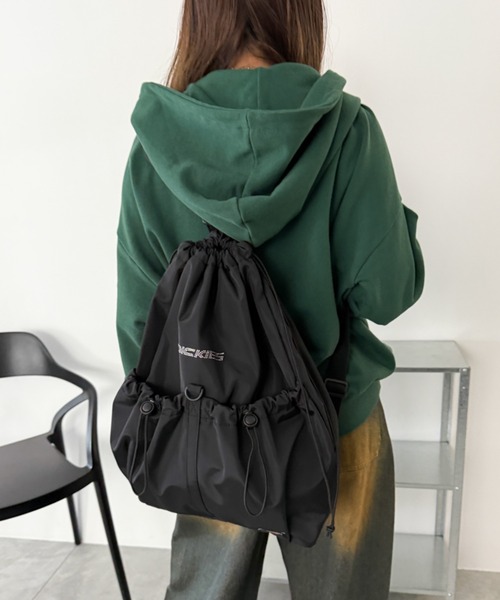 Dickies(ディッキーズ)の「∴WEGO/別注Dickies2wayナップサック(ショルダーバッグ・レディース・ホワイト/ライトグレー/ブラック/その他1・FREE)」の4枚目の写真
