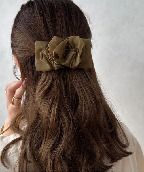 apres jour clair(アプレジュールクレア)の「【apres jour clair×ARIAZ】シアーヘアクリップ(バレッタ/ヘアクリップ・レディース・アイボリー/ダークブラウン/イエロー系その他/グレイッシュベージュ/ブラック/ピンクベージュ・FREE)」の17枚目の写真