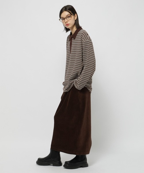 niko and...(ニコアンド)の「ストレッチカットコールスカート(スカート・レディース・ライトグレー/ブラック/ネイビー/ブラウン・MEDIUM/LARGE)」の19枚目の写真