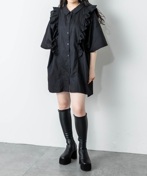 RASVOA(ラスボア)の「厚底ストレッチロングブーツ(ブーツ・レディース・ブラック・M/L)」の11枚目の写真