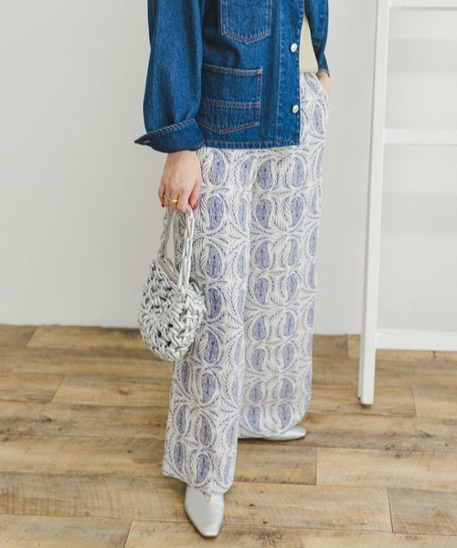 ITEMS URBANRESEARCH(アイテムズ アーバンリサーチ)の「『セットアップ対応』『Sサイズあり』『洗濯可』リネンレーヨンワイドパンツ(その他パンツ・レディース・ライトベージュ/ブラウン系その他/ブラック系その他/その他1/その他2/グリーン・SMALL/MEDIUM)」の12枚目の写真