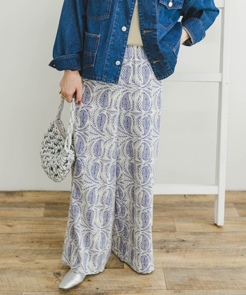 ITEMS URBANRESEARCH(アイテムズ アーバンリサーチ)の「『セットアップ対応』『Sサイズあり』『洗濯可』リネンレーヨンワイドパンツ(その他パンツ・レディース・ライトベージュ/ブラウン系その他/ブラック系その他/その他1/その他2/グリーン・SMALL/MEDIUM)」の13枚目の写真