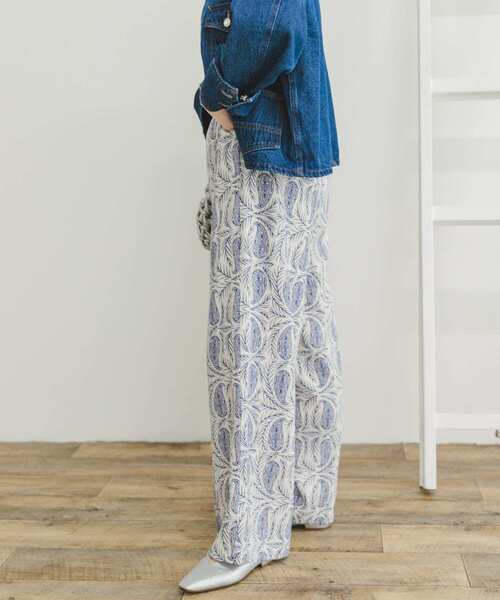 ITEMS URBANRESEARCH(アイテムズ アーバンリサーチ)の「『セットアップ対応』『Sサイズあり』『洗濯可』リネンレーヨンワイドパンツ(その他パンツ・レディース・ライトベージュ/ブラウン系その他/ブラック系その他/その他1/その他2/グリーン・SMALL/MEDIUM)」の14枚目の写真