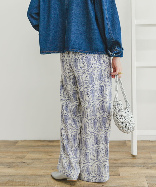 ITEMS URBANRESEARCH(アイテムズ アーバンリサーチ)の「『セットアップ対応』『Sサイズあり』『洗濯可』リネンレーヨンワイドパンツ(その他パンツ・レディース・ライトベージュ/ブラウン系その他/ブラック系その他/その他1/その他2/グリーン・SMALL/MEDIUM)」の15枚目の写真
