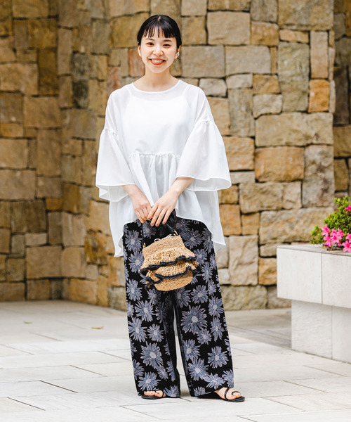 ITEMS URBANRESEARCH(アイテムズ アーバンリサーチ)の「『セットアップ対応』『Sサイズあり』『洗濯可』リネンレーヨンワイドパンツ(その他パンツ・レディース・ライトベージュ/ブラウン系その他/ブラック系その他/その他1/その他2/グリーン・SMALL/MEDIUM)」の22枚目の写真
