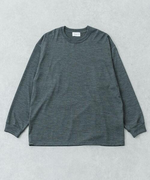 URBAN RESEARCH(アーバンリサーチ)の「『洗濯可』new basic WASHABLE MERINO WOOL LONG-SLEEVE(Tシャツ/カットソー・メンズ・ネイビー/ブラック/チャコールグレー・X-LARGE/MEDIUM/LARGE)」の3枚目の写真