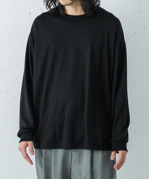 URBAN RESEARCH(アーバンリサーチ)の「『洗濯可』new basic WASHABLE MERINO WOOL LONG-SLEEVE(Tシャツ/カットソー・メンズ・ネイビー/ブラック/チャコールグレー・X-LARGE/MEDIUM/LARGE)」の6枚目の写真