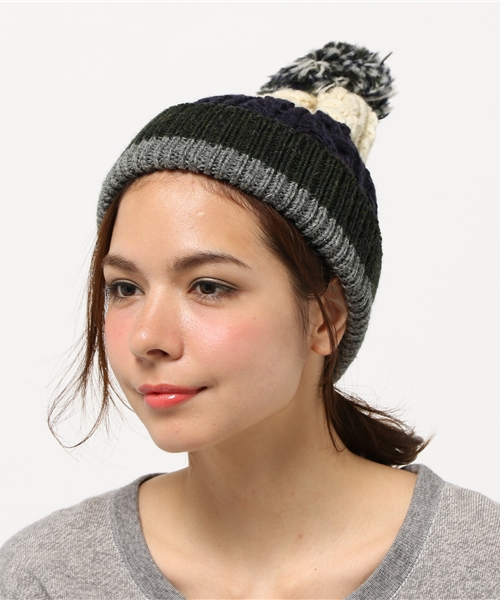 BEAMS BOY(ビームスボーイ)の「WARREN SCOTT / ケーブル&リブ Watch Cap(ニットキャップ/ビーニー・レディース・ホワイト/ブルー・ONE SIZE)」の6枚目の写真