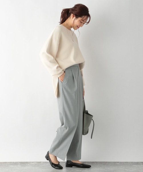 GLOBAL WORK(グローバルワーク)の「あったかウツクシストレートパンツ/215862(スラックス・レディース・グレー/ブラック/アイボリー/モカ/グリーン・LARGE/X-SMALL/MEDIUM/SMALL)」の21枚目の写真