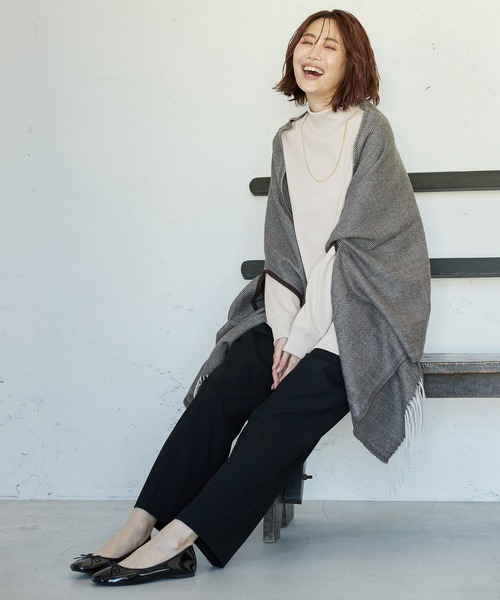 GLOBAL WORK(グローバルワーク)の「あったかウツクシストレートパンツ/215862(スラックス・レディース・グレー/ブラック/アイボリー/モカ/グリーン・LARGE/X-SMALL/MEDIUM/SMALL)」の12枚目の写真