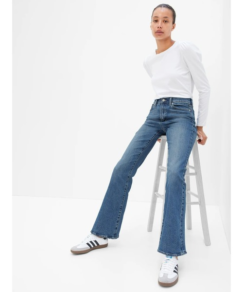 GAP(ギャップ)の「ウォッシュウェル ハイライズ '70sフレアデニム(デニムパンツ・レディース・インディゴブルー・23/24/25/26/27/28/29/30)」の12枚目の写真