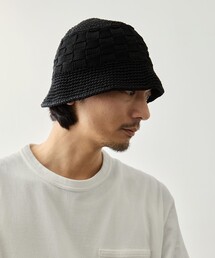 KIJIMA TAKAYUKI | 【KIJIMA TAKAYUKI/キジマタカユキ】POLY KNIT BUCKET HAT (CHECKERBOAD)(ニットキャップ/ビーニー)