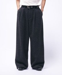 Adoon plain | TWO TUCK WIDE COLOR NEP PANTS / ２タックワイドカラーネップパンツ(スラックス)