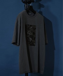 unrelaxing | ヴィンテージライク 古着風 綿100%ピグメント加工TプリントTシャツ(Tシャツ/カットソー)