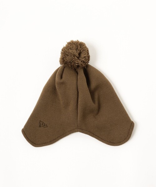 NEW ERA(ニューエラ)の「NEW ERA × BEAMS / 別注 Ear Flap Pom-Pom Knit Cap(ニットキャップ/ビーニー・メンズ・ブラウン/ネイビー/ブラック・ONE SIZE)」の15枚目の写真