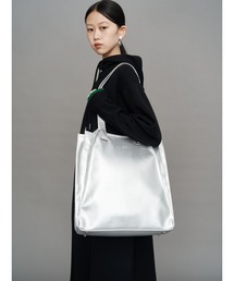 UN3D. | 【ZOZO限定】FAKE LEATHER ORIGAMI PLEATS TOTE / フェイクレザーオリガミプリーツトート(トートバッグ)