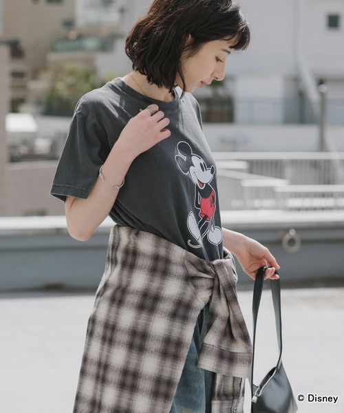 GOOD ROCK SPEED(グッドロックスピード)の「GOOD ROCK SPEED/グッドロックスピード/ MickeyMouse / Disney / ダメ―ジクルーネックTシャツ 2026年 夏 夏服(Tシャツ/カットソー・メンズ・ホワイト/ブラック・S/M/L)」の19枚目の写真