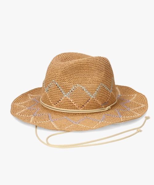 OVERRIDE(オーバーライド)の「OVERRIDE PAPER CROCHET ZIG-ZAG HAT / オーバーライド(ハット・レディース・ベージュ/ブラック・58cm)」の15枚目の写真
