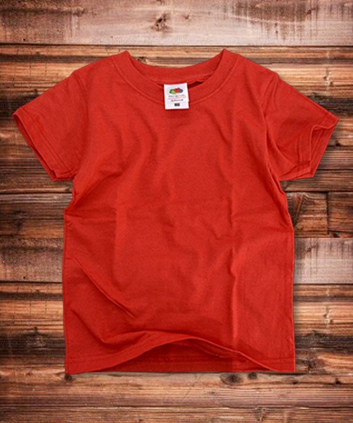 FRUIT OF THE LOOM(フルーツオブザルーム)の「フルーツ・オブ・ザ・ルーム 無地 半袖 Tシャツ キッズ(Tシャツ/カットソー・キッズ・ホワイト/グリーン/ロイヤルブルー/ブラック/杢グレー/ピンク/レッド/パープル/ブルー系その他/イエロー/オレンジ/ネイビー・100/120/150/90/110/130/140)」の1枚目の写真