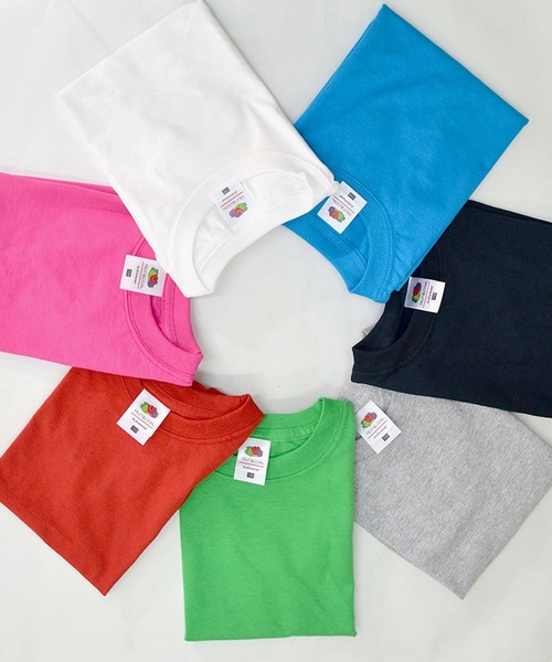 FRUIT OF THE LOOM(フルーツオブザルーム)の「フルーツ・オブ・ザ・ルーム 無地 半袖 Tシャツ キッズ(Tシャツ/カットソー・キッズ・ホワイト/グリーン/ロイヤルブルー/ブラック/杢グレー/ピンク/レッド/パープル/ブルー系その他/イエロー/オレンジ/ネイビー・100/120/150/90/110/130/140)」の13枚目の写真