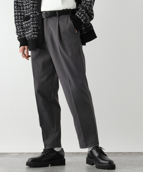 RAGEBLUE(レイジブルー)の「Center crease/twill tuck tapered slacks / センタープレス/SORONA(R)ツイルタックテーパードスラックス(スラックス・メンズ・ホワイト/ブラック/ブラウン/グレー・SMALL/MEDIUM/LARGE)」の3枚目の写真