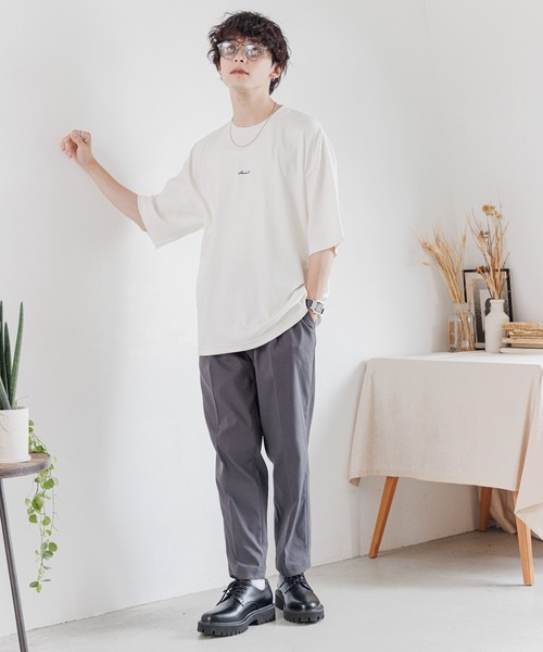RAGEBLUE(レイジブルー)の「Center crease/twill tuck tapered slacks / センタープレス/SORONA(R)ツイルタックテーパードスラックス(スラックス・メンズ・ホワイト/ブラック/ブラウン/グレー・SMALL/MEDIUM/LARGE)」の15枚目の写真