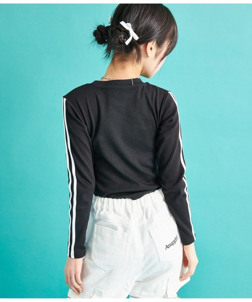 袖ライン入りリブトップスの13枚目の写真