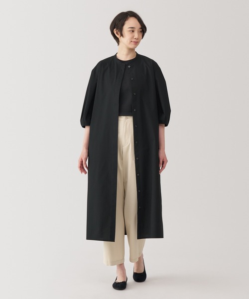 無印良品(ムジルシリョウヒン)の「婦人 乾きやすいブロード 七分袖ワンピース(ワンピース・レディース・ブラウン系/ブラック/ブラウン系1・S/XL/L/M)」の4枚目の写真
